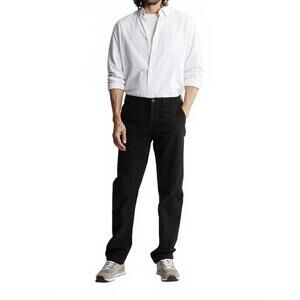 NEW JACHS NEW YORK cotton moleskin chino pants in black